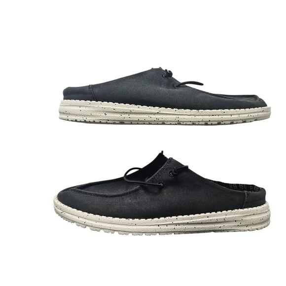 Hey Dude Wendy Slip On Mule Womens Size 9 Black Canvas Casual Slip On Comfort - Picture 5 of 9